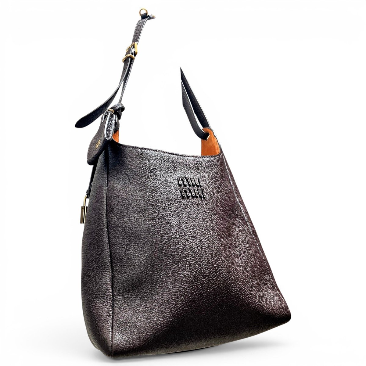 Miu Logo leather crossbody bag