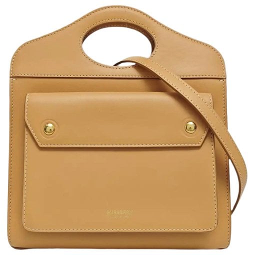 Pocket leather handbag