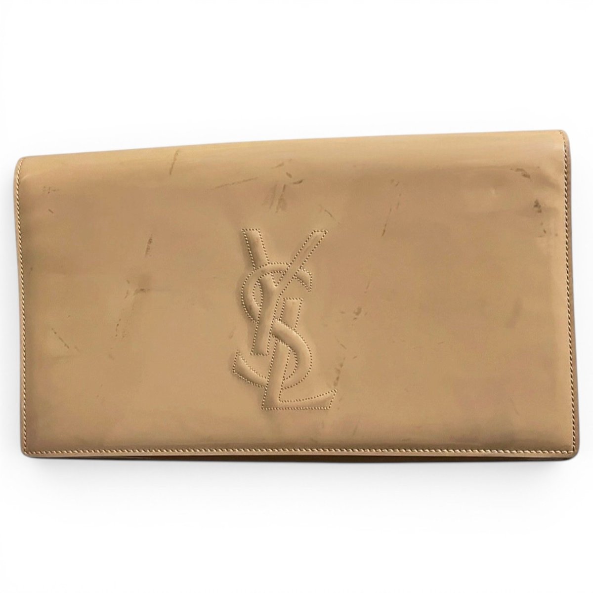 Belle de Jour patent leather clutch bag