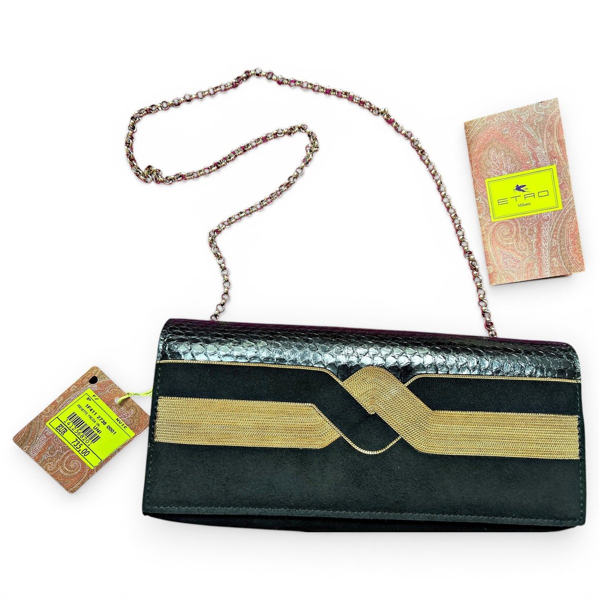Leather clutch bag