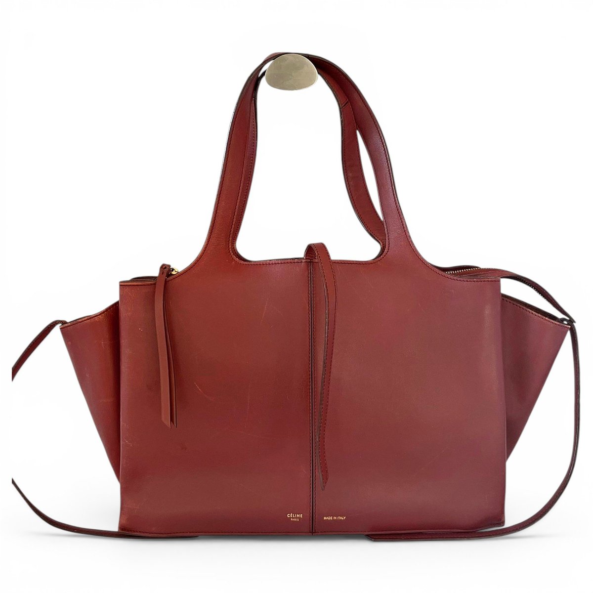 Tri-Fold leather tote