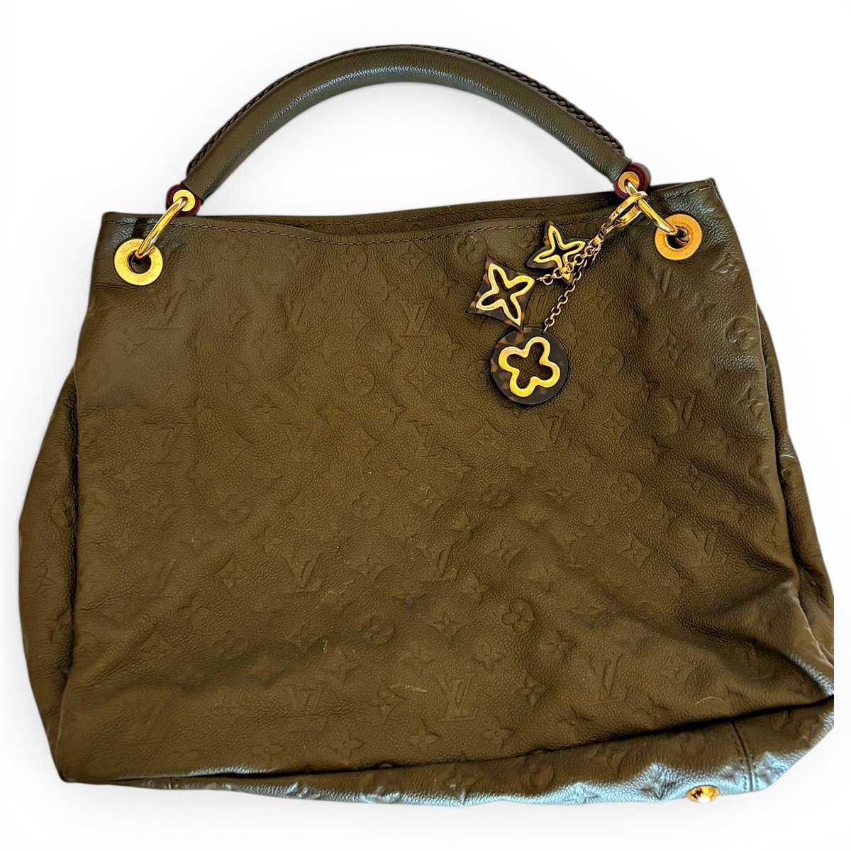 Artsy leather handbag
