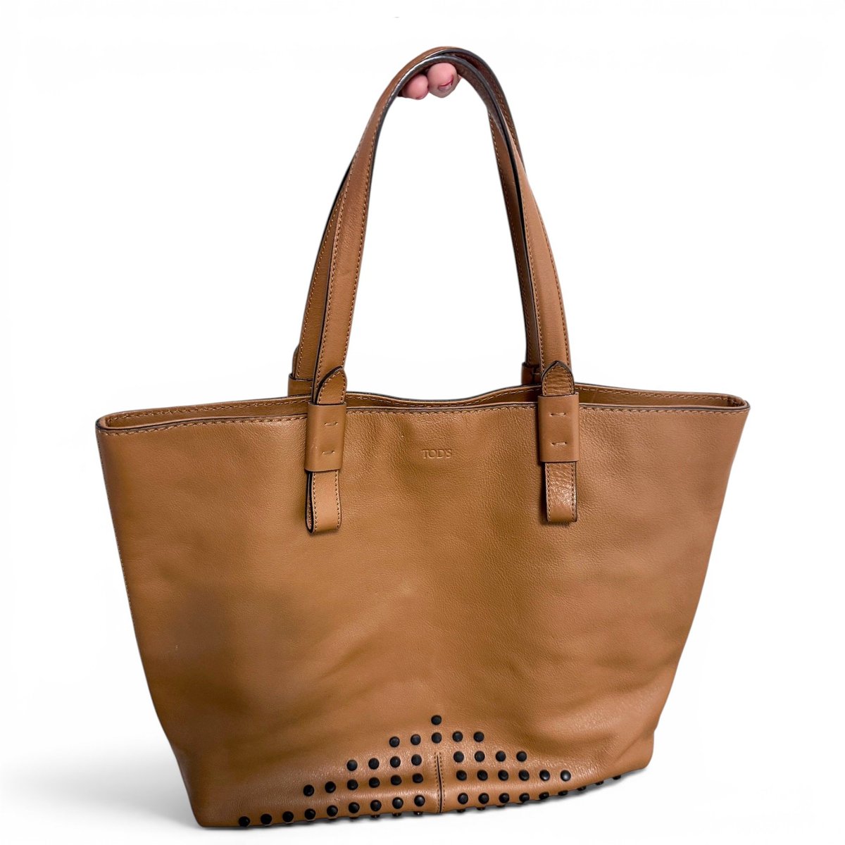 Shopping Media leather tote