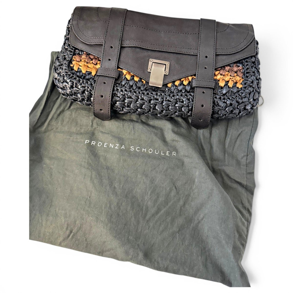 Leather clutch bag