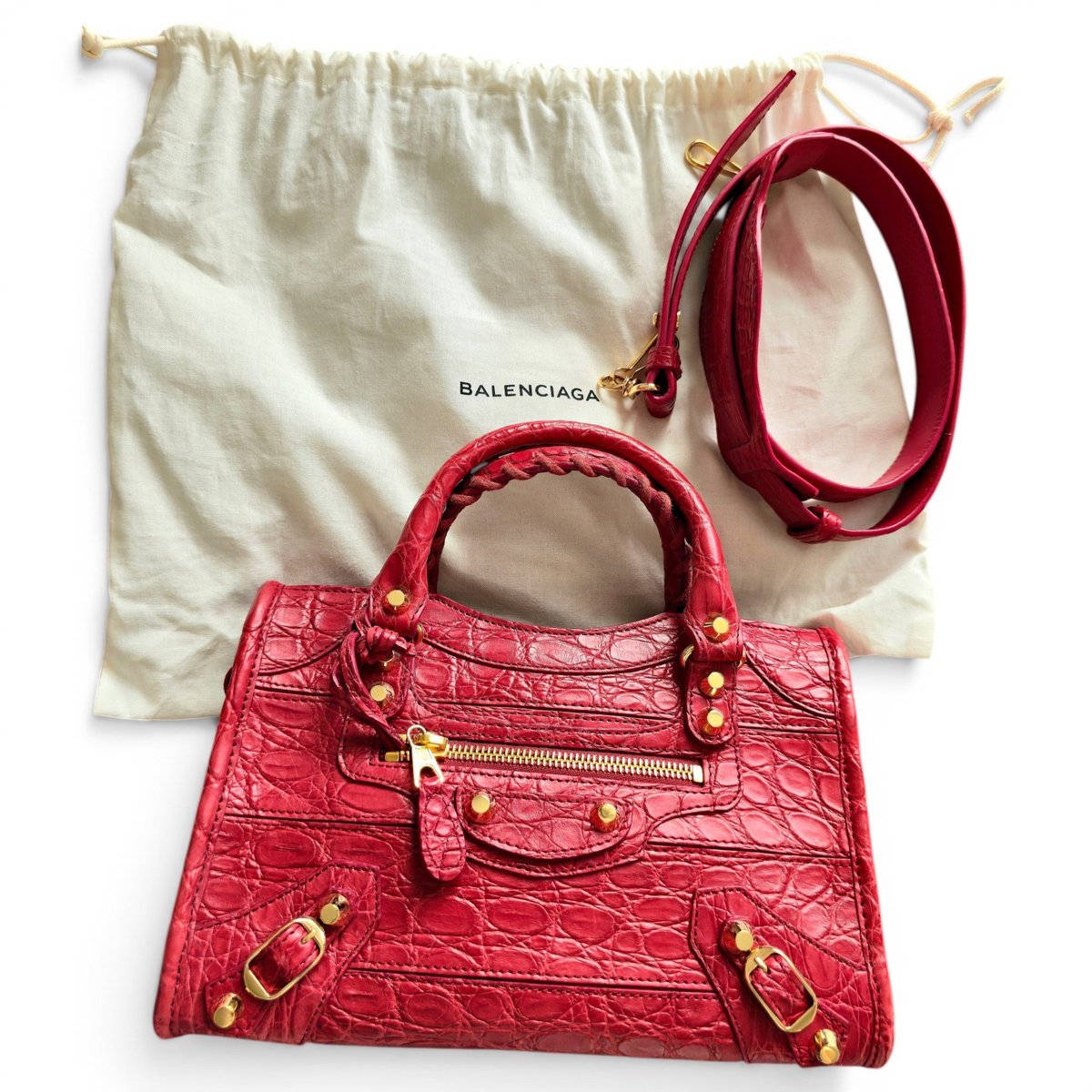 City crocodile handbag