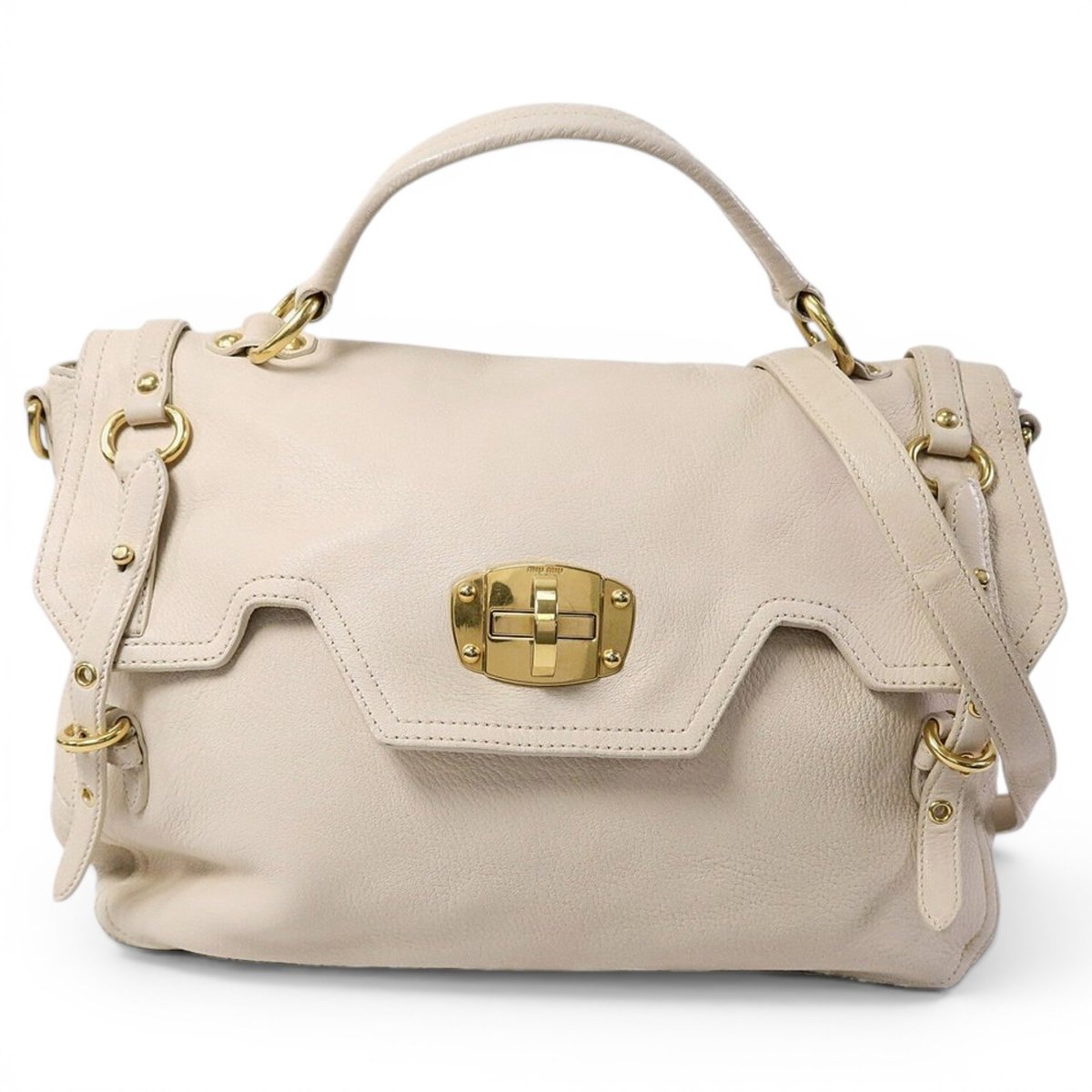 Coffer leather handbag