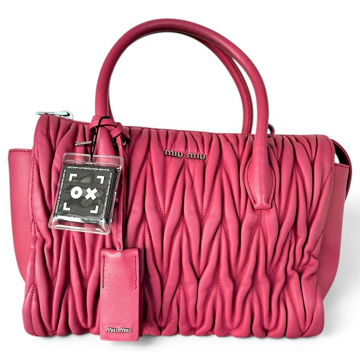 Matelassé leather handbag