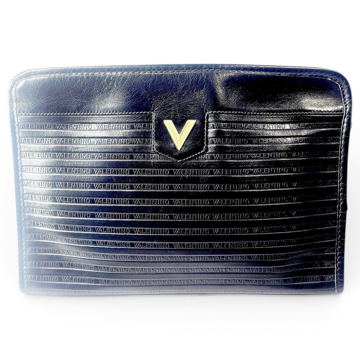 Leather clutch bag