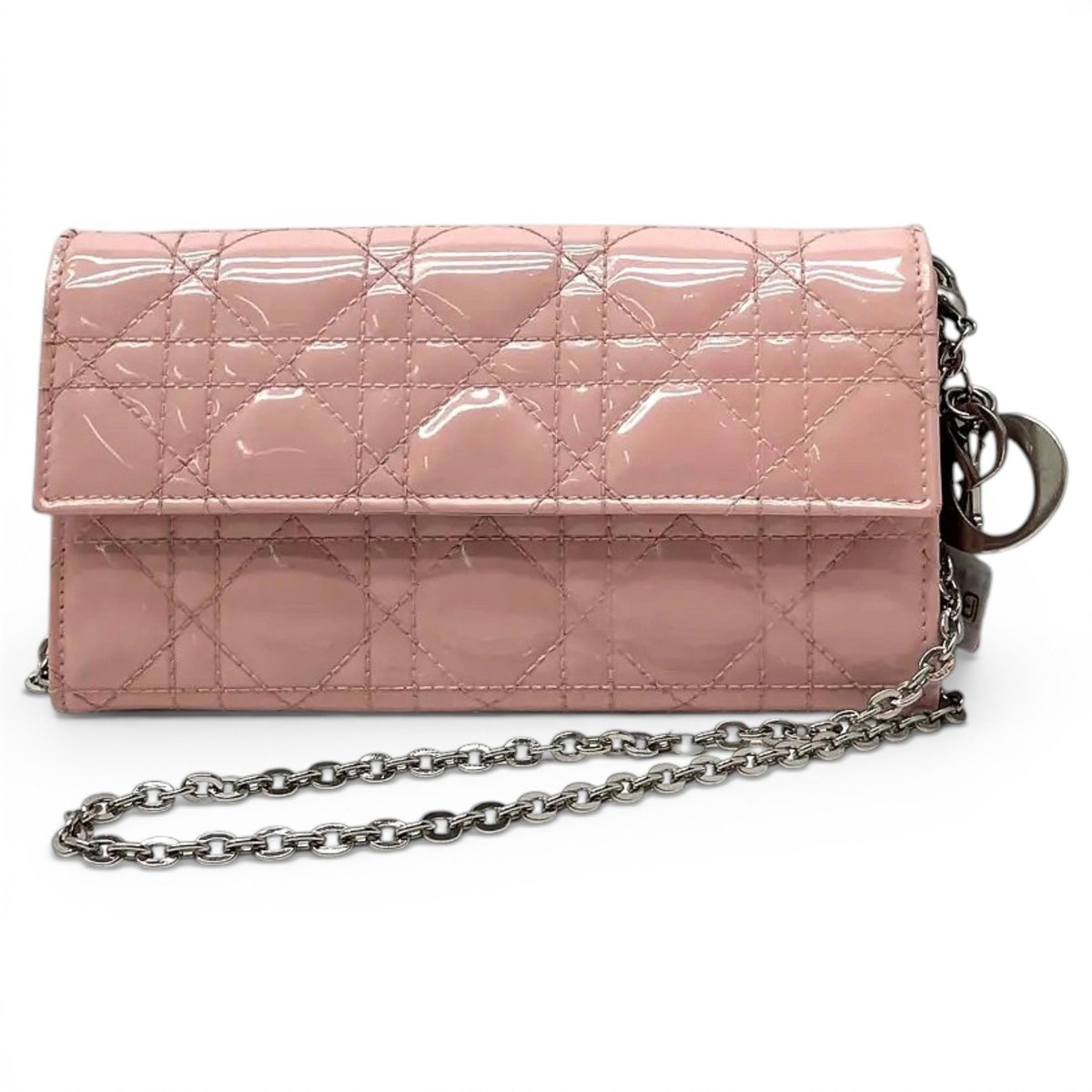 Lady Dior Wallet On Chain patent leather crossbody bag