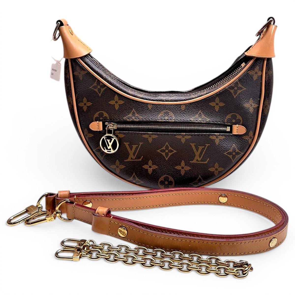 Loop leather handbag
