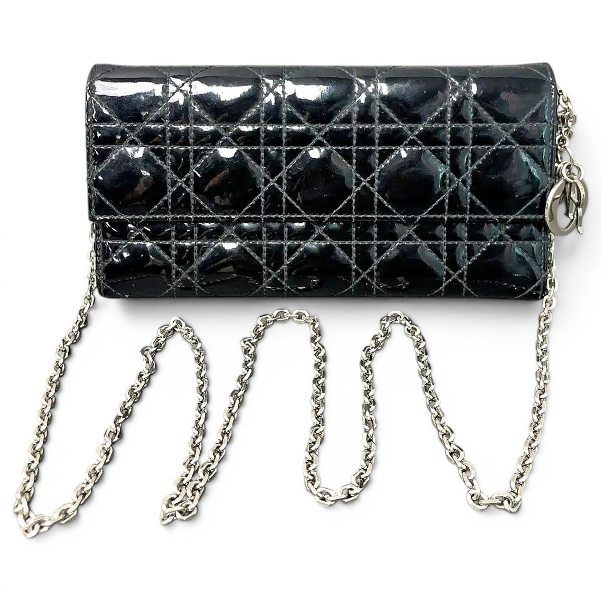 Lady Dior patent leather crossbody bag
