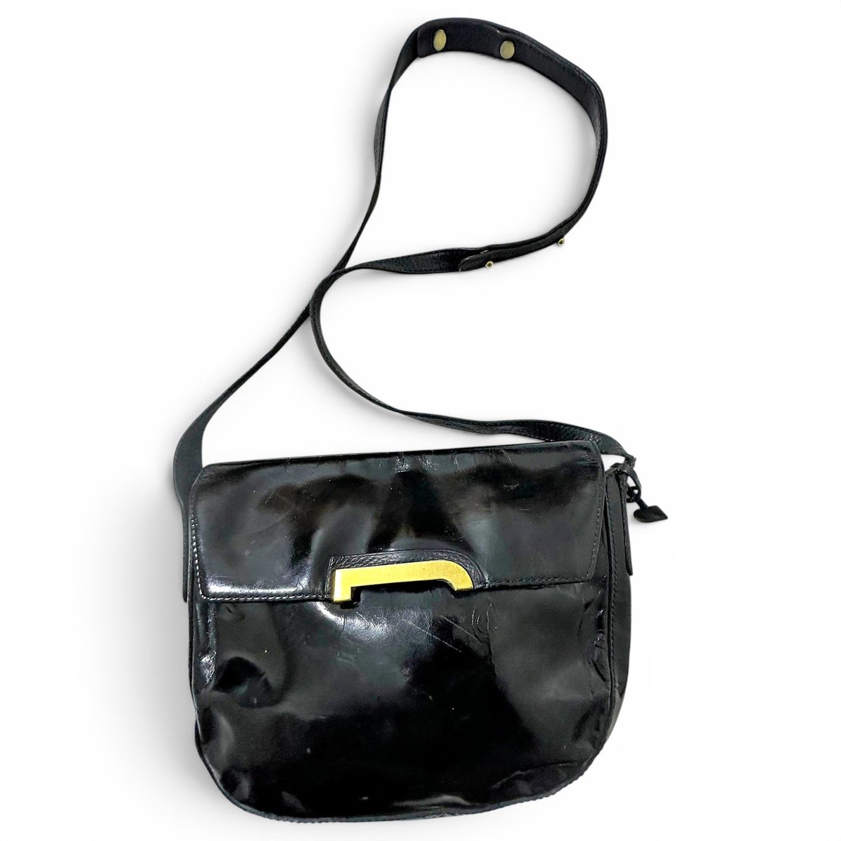 Patent leather crossbody bag