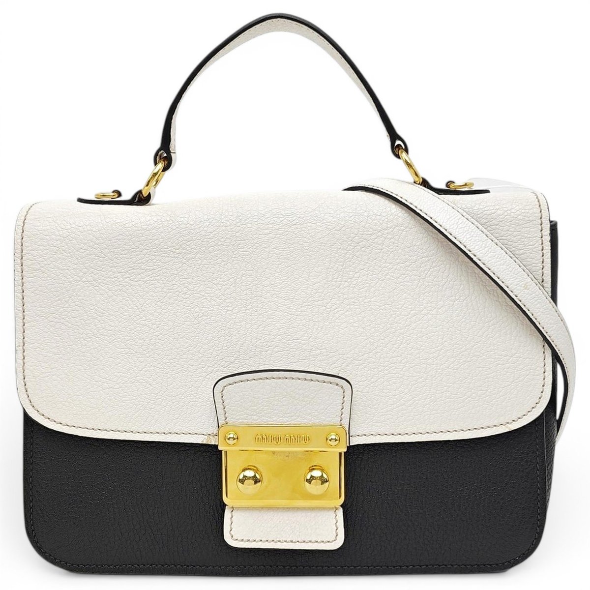 Madras leather handbag