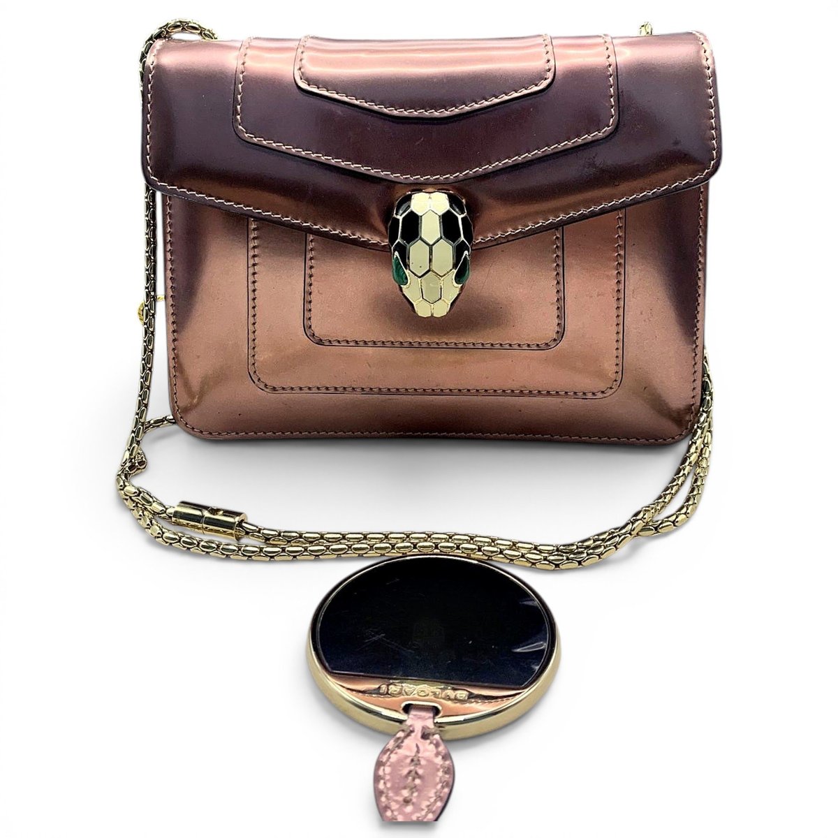 Serpenti leather handbag