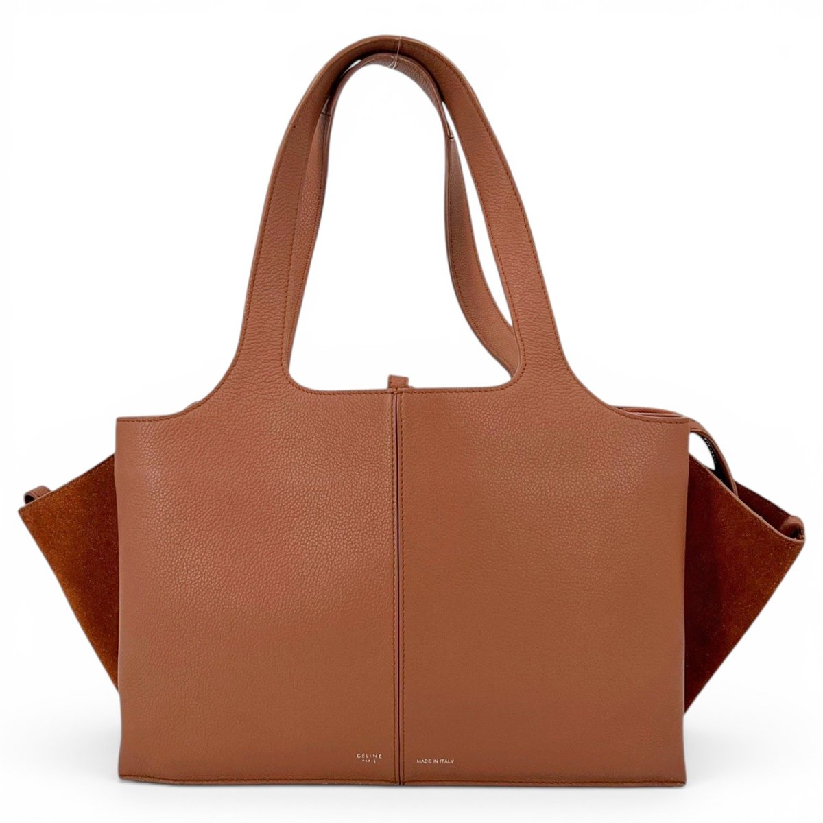 Tri-Fold leather handbag