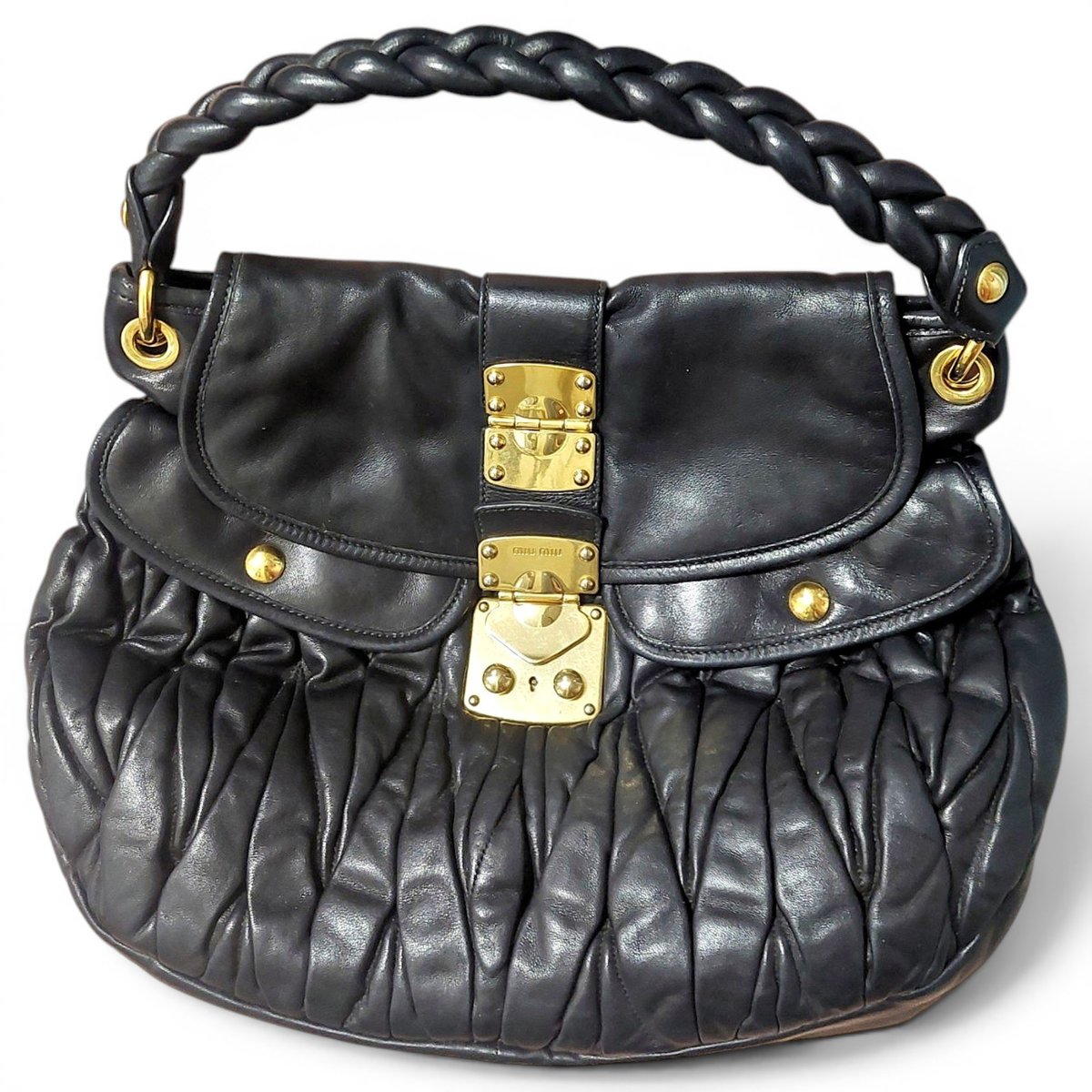 Coffer leather handbag