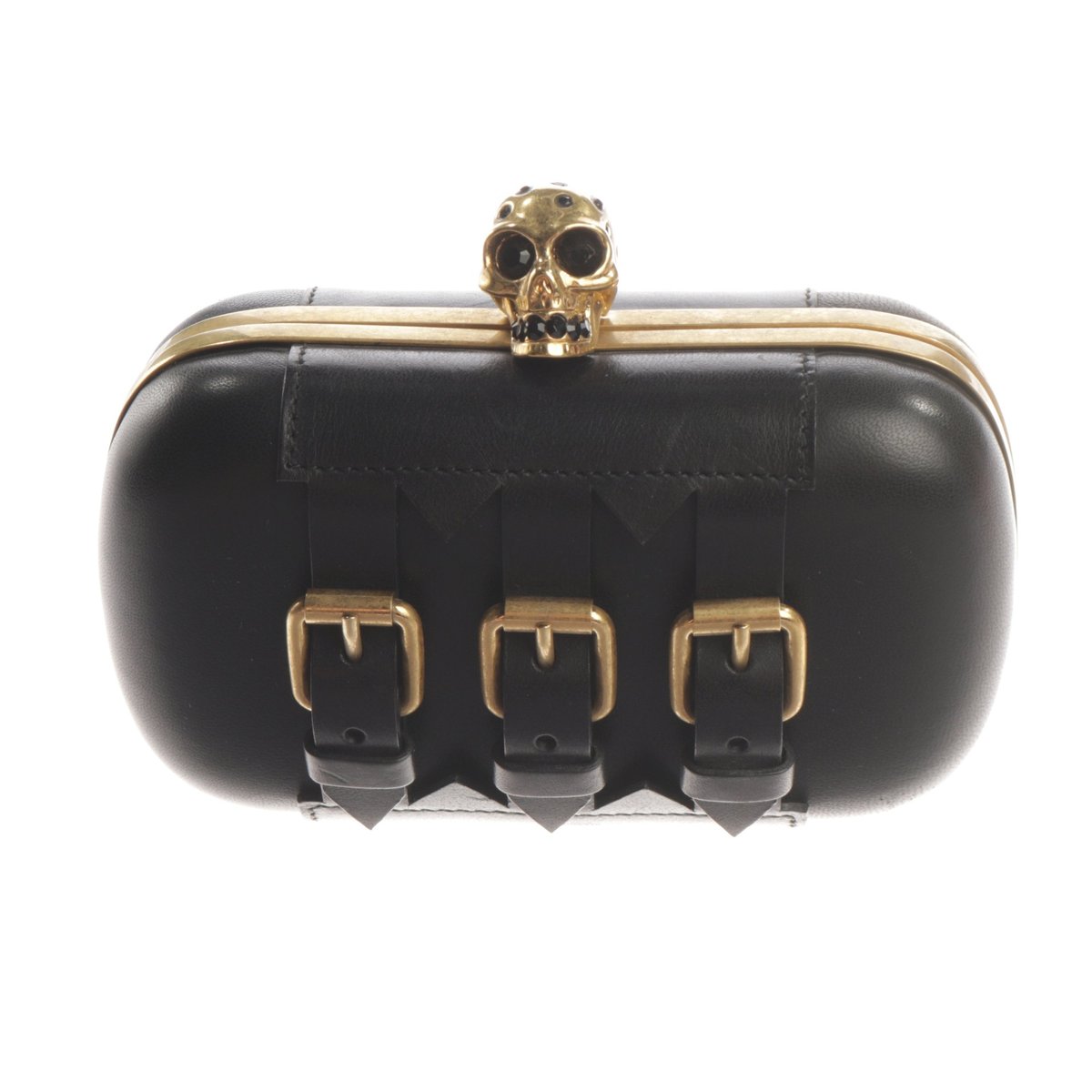 Leather clutch bag