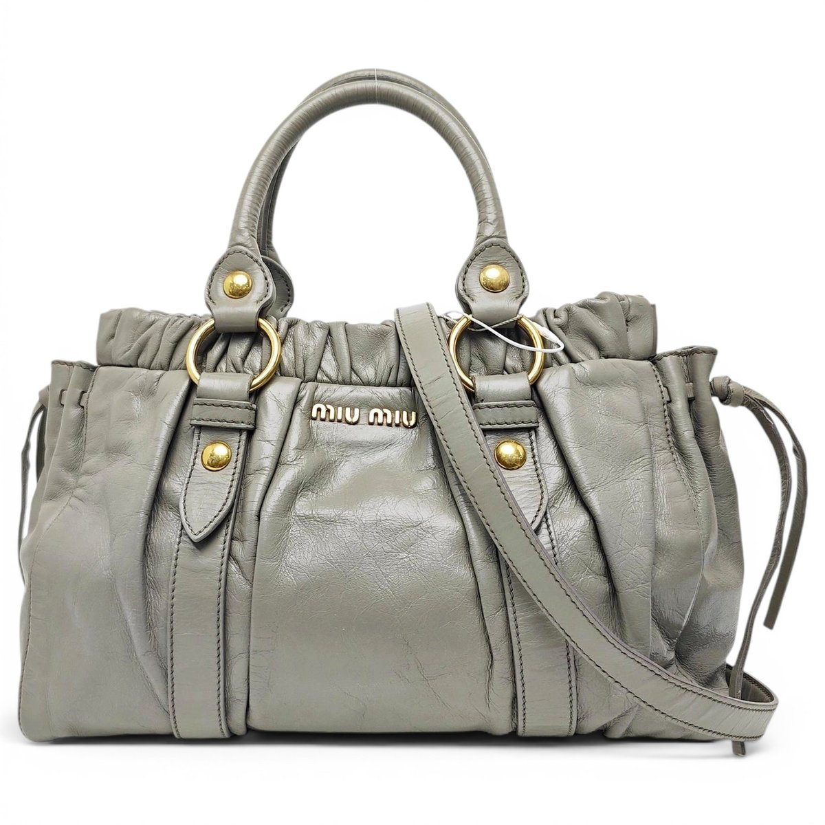 Bow bag leather handbag