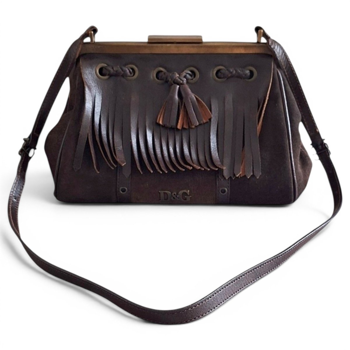 Leather clutch bag