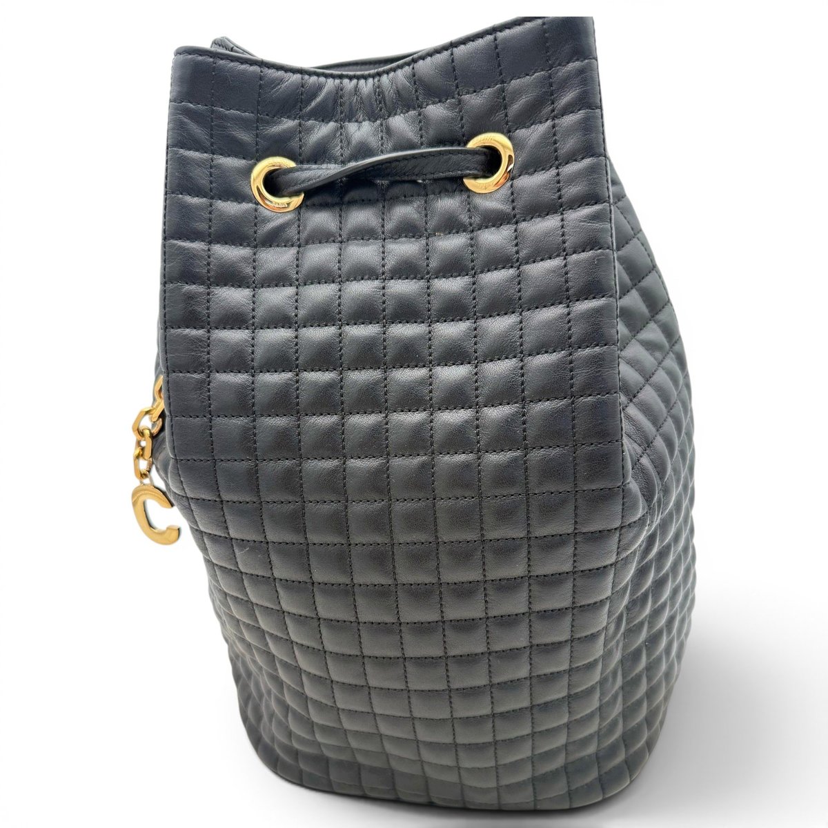 Charm leather handbag