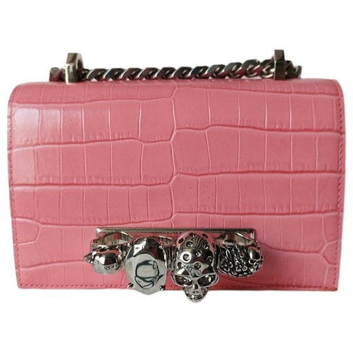 Skull leather handbag