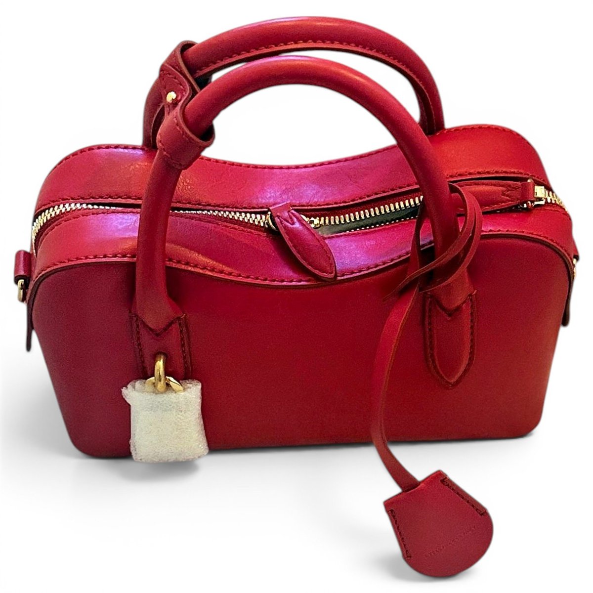 Vegan leather bowling bag