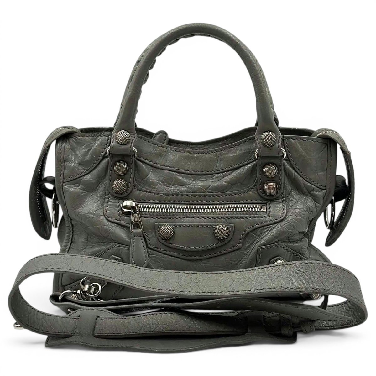 City leather handbag