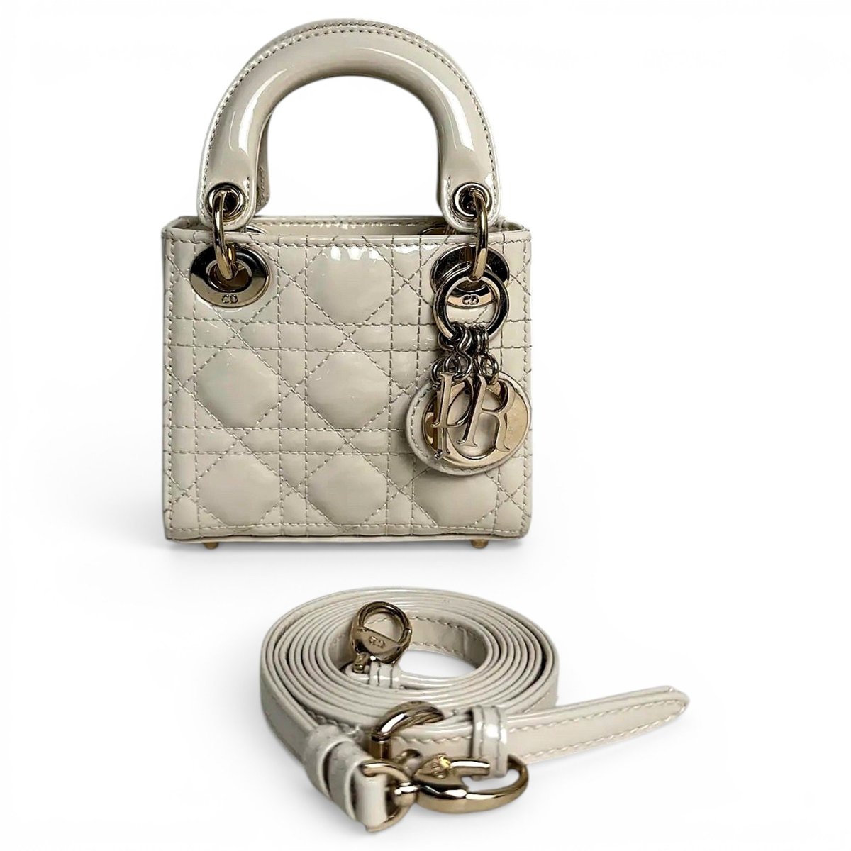 Lady Dior patent leather crossbody bag
