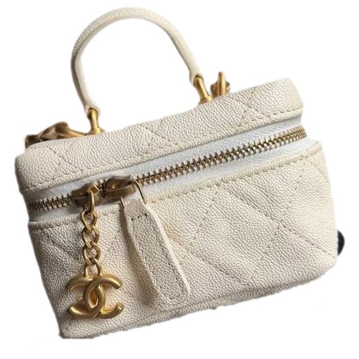 Vanity leather handbag