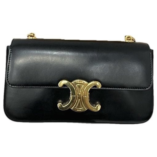 Triomphe chain leather crossbody bag