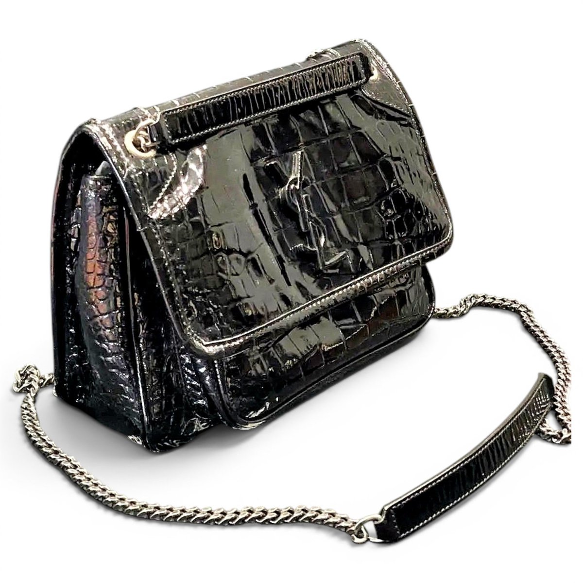 Niki patent leather crossbody bag