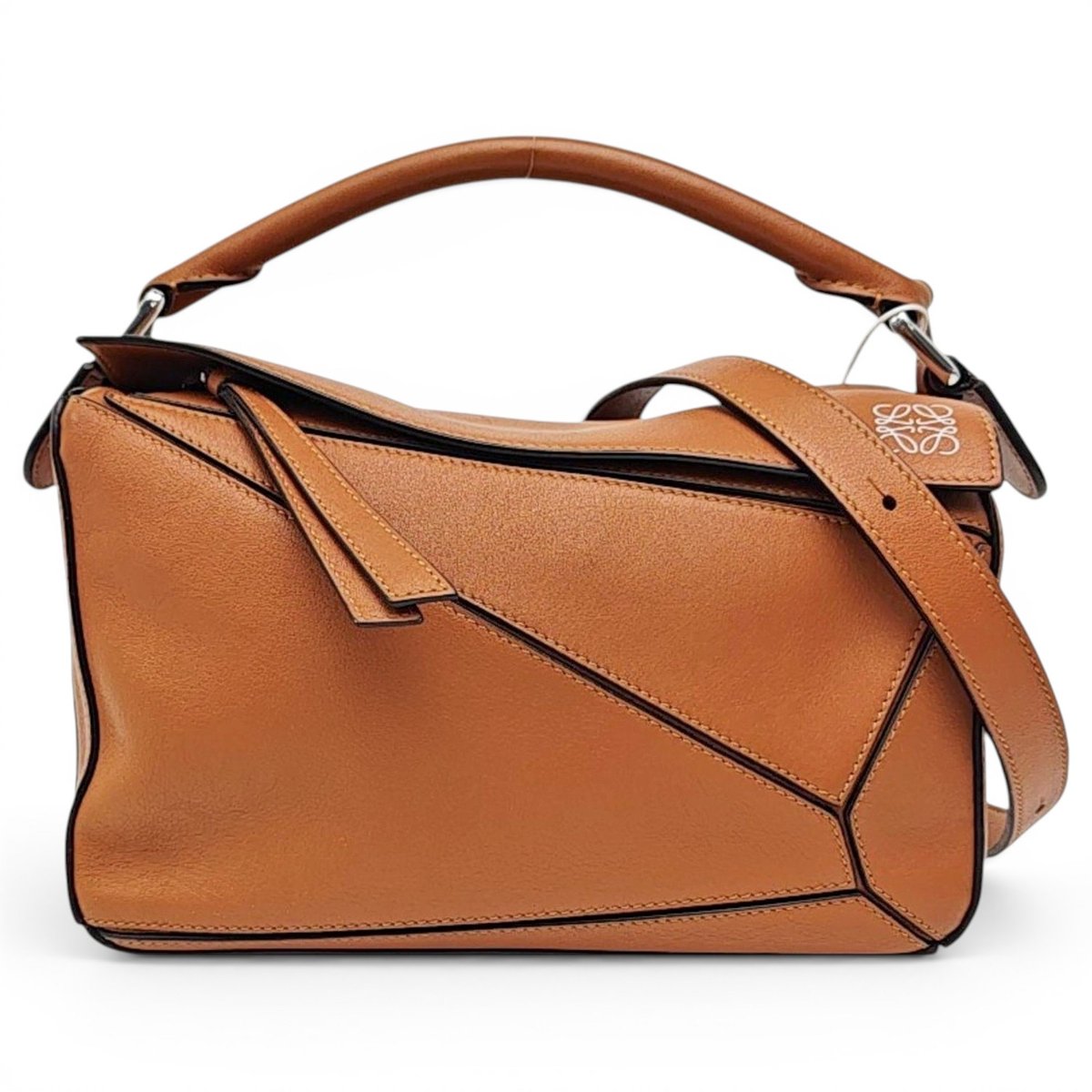 Puzzle leather crossbody bag