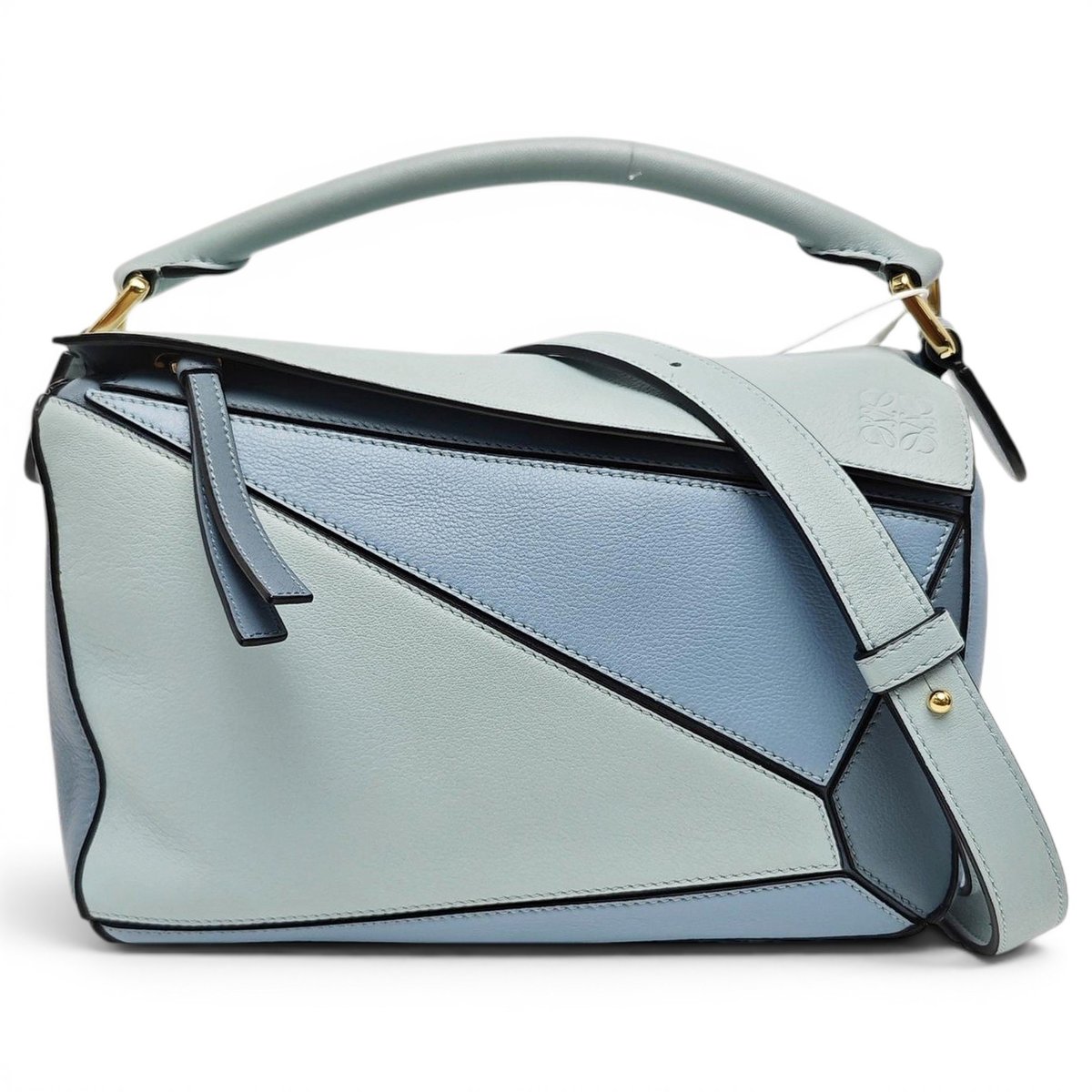 Puzzle leather crossbody bag