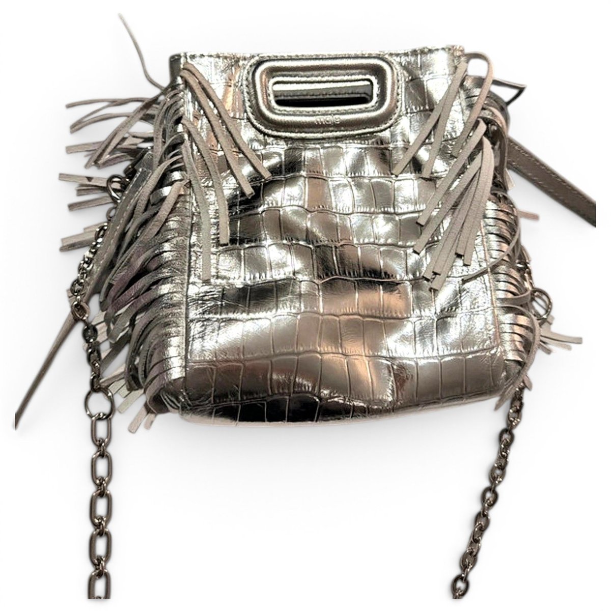 Sac M patent leather crossbody bag