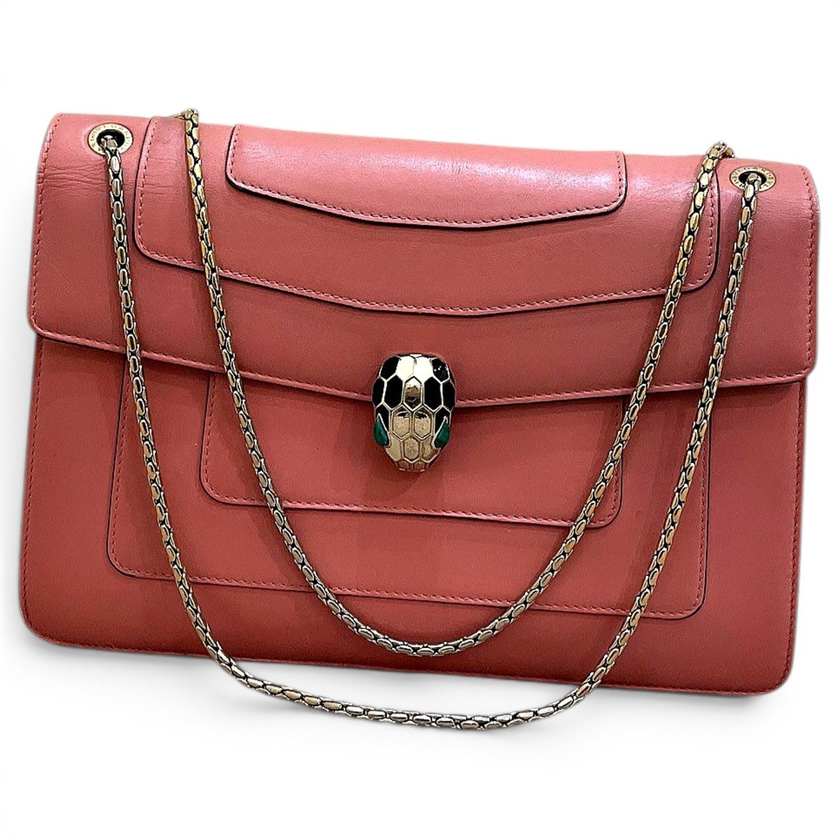 Serpenti leather handbag