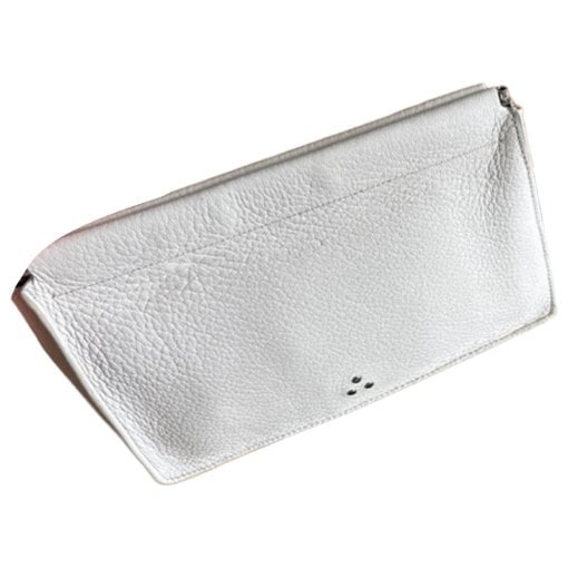 Leather clutch bag