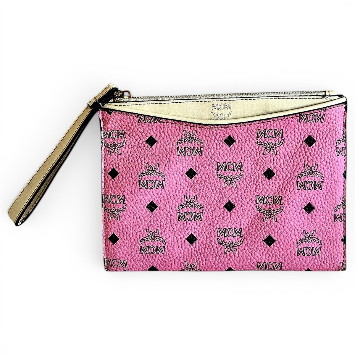 Leather clutch bag