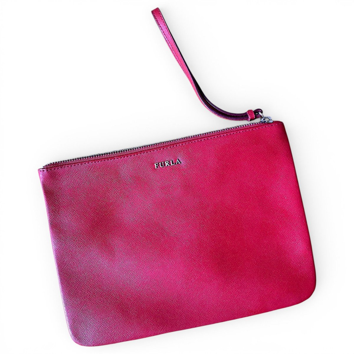 Leather clutch bag