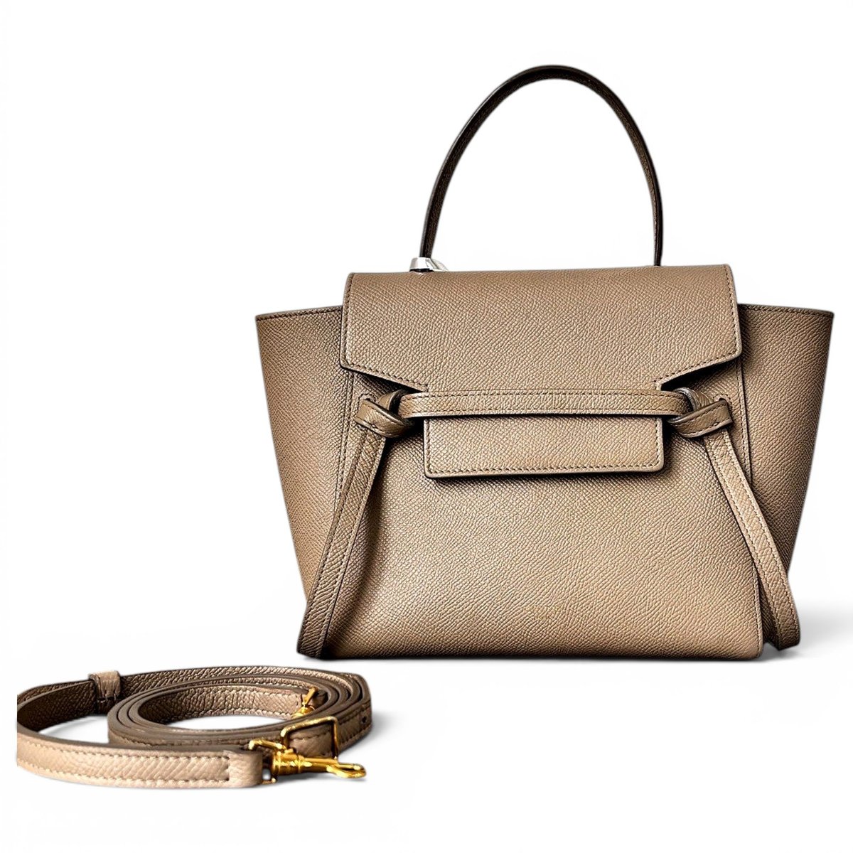 Belt leather handbag