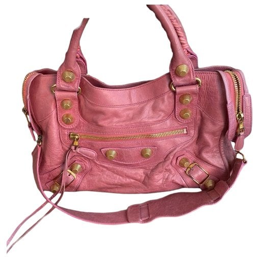 City leather handbag