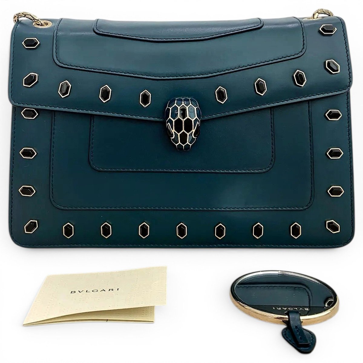 Serpenti leather handbag