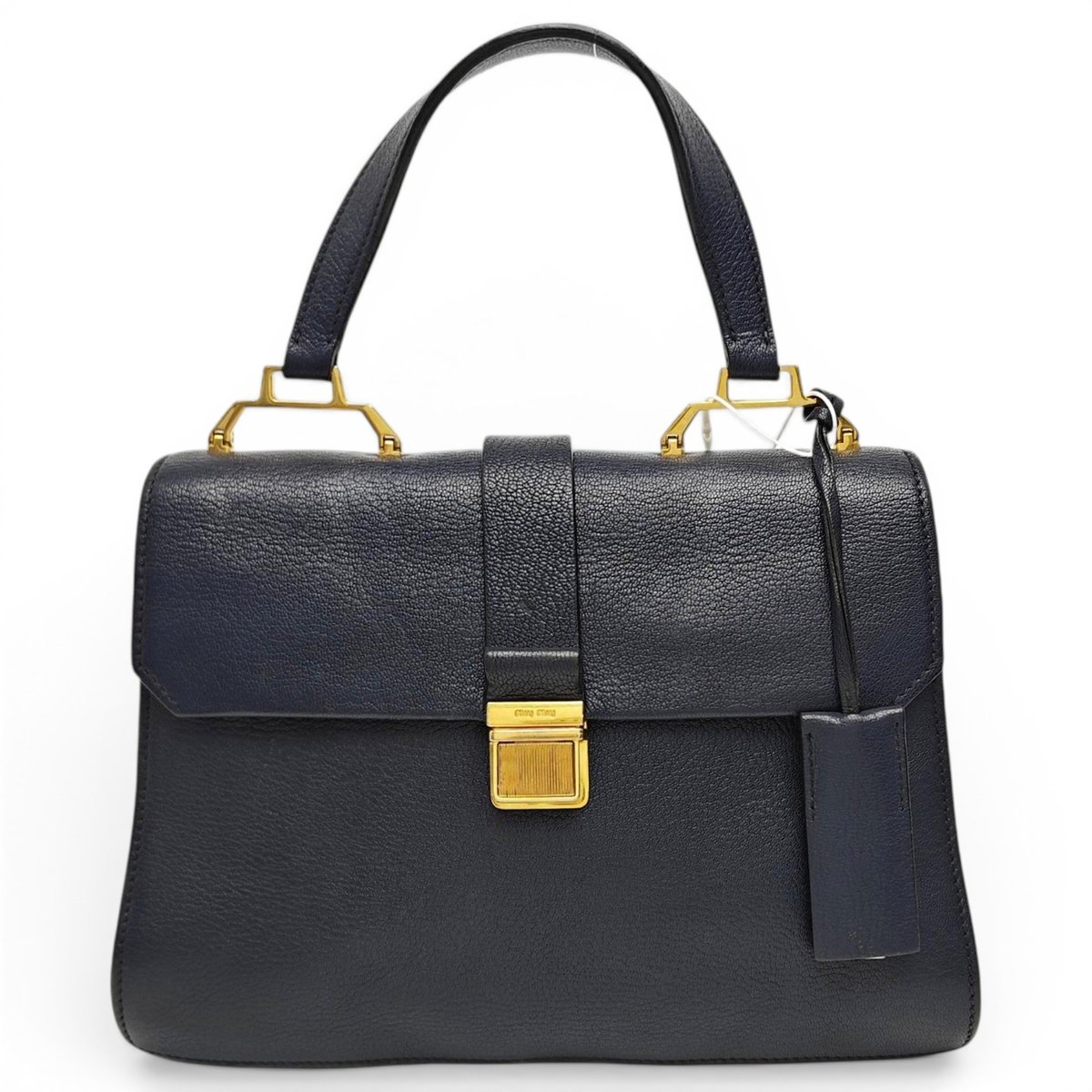 Madras leather handbag