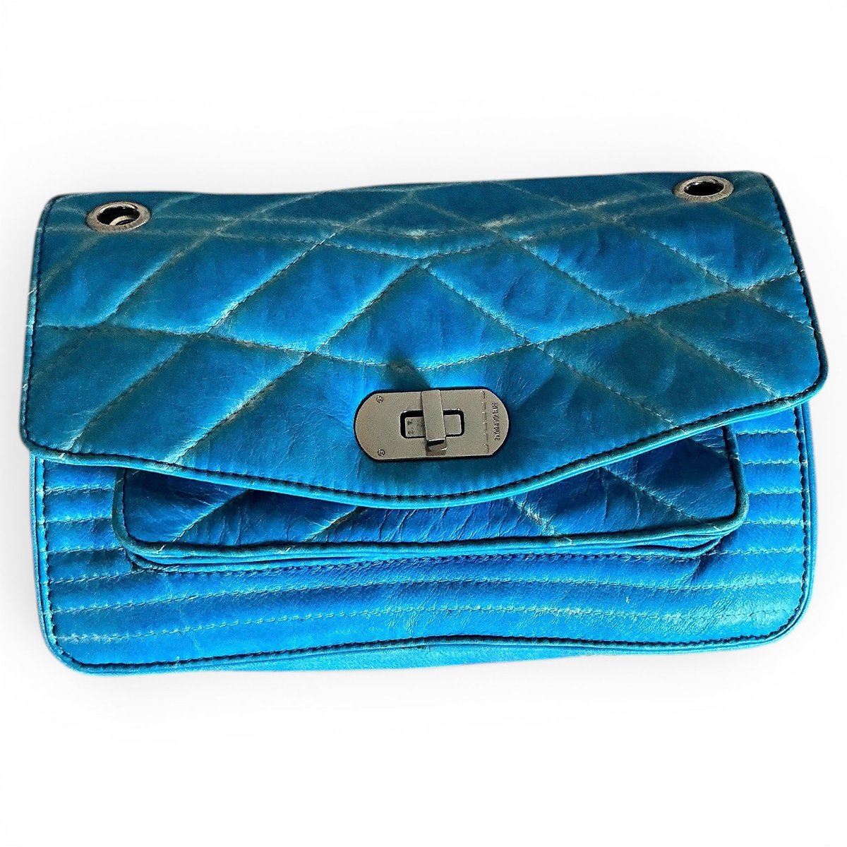 Rock leather clutch bag