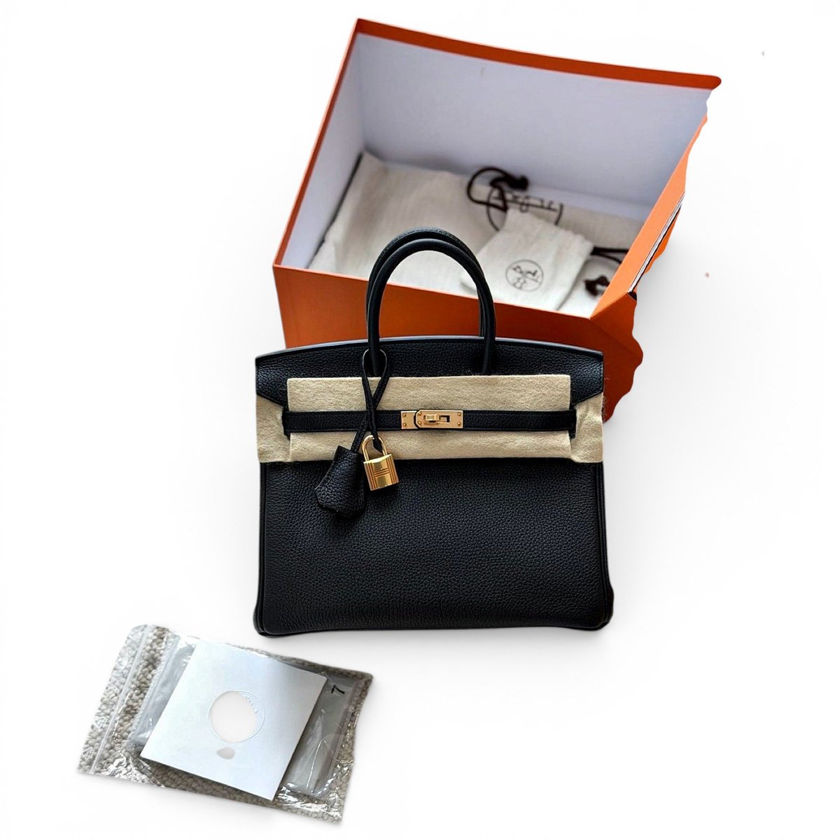 Birkin 25 leather handbag