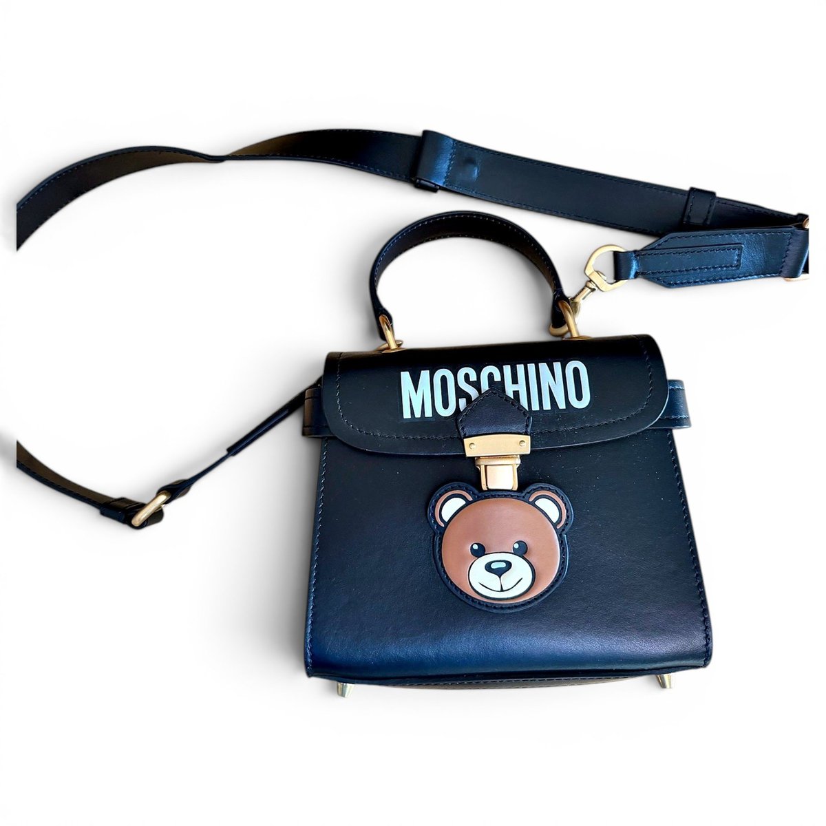 Biker leather handbag