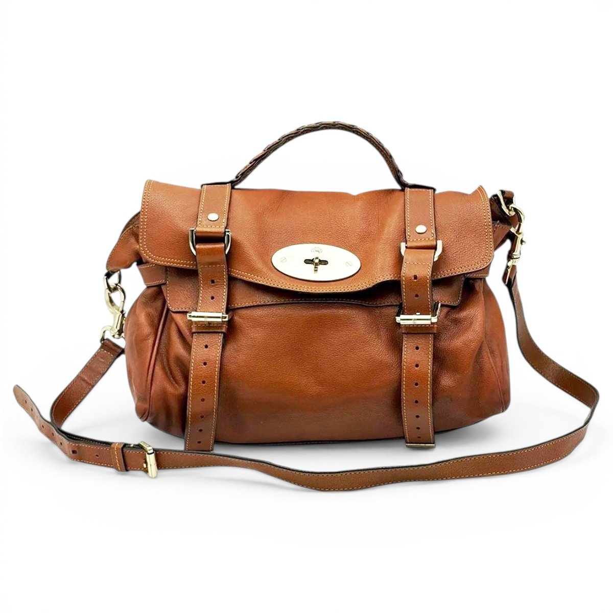 Alexa leather satchel