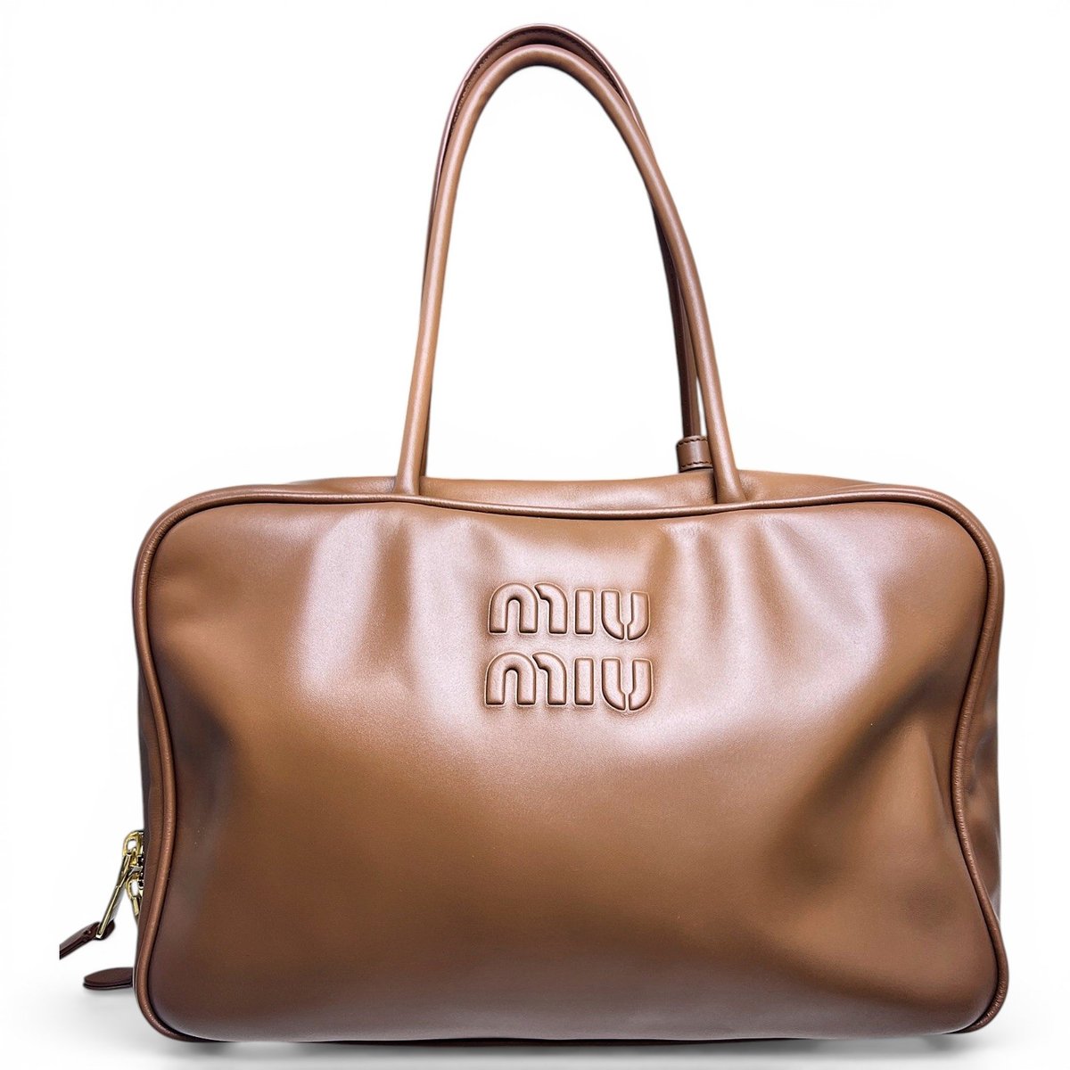 Miu Logo leather handbag