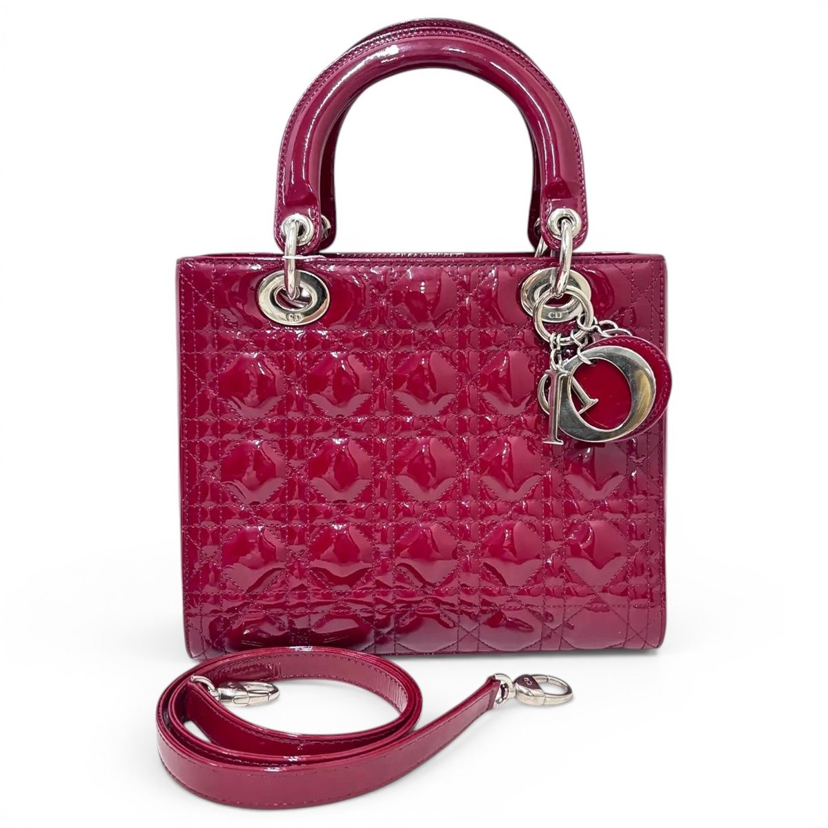 Lady Dior patent leather crossbody bag