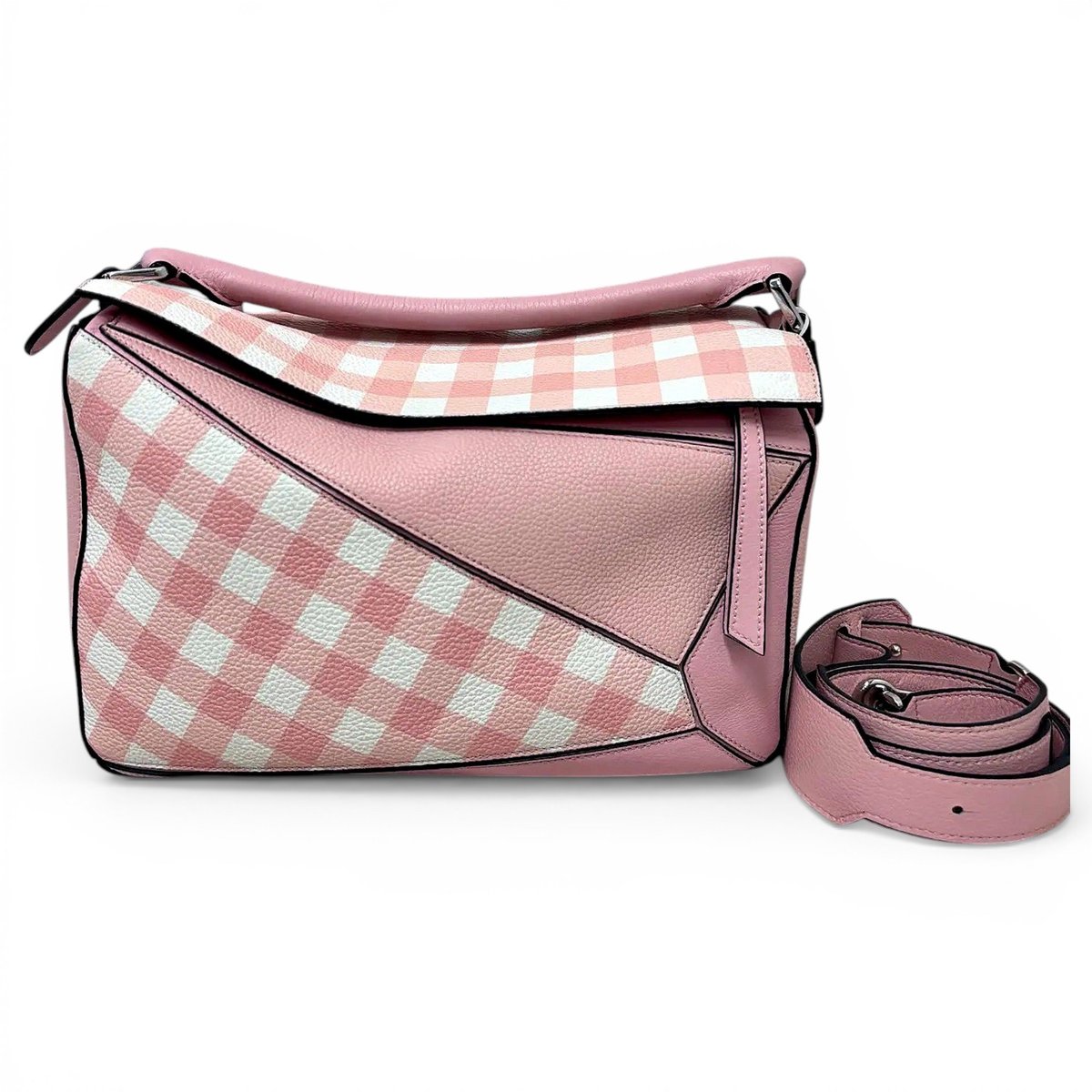 Puzzle leather crossbody bag