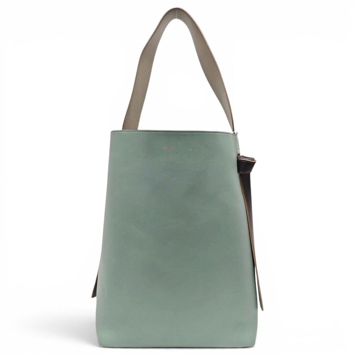 Twisted leather handbag